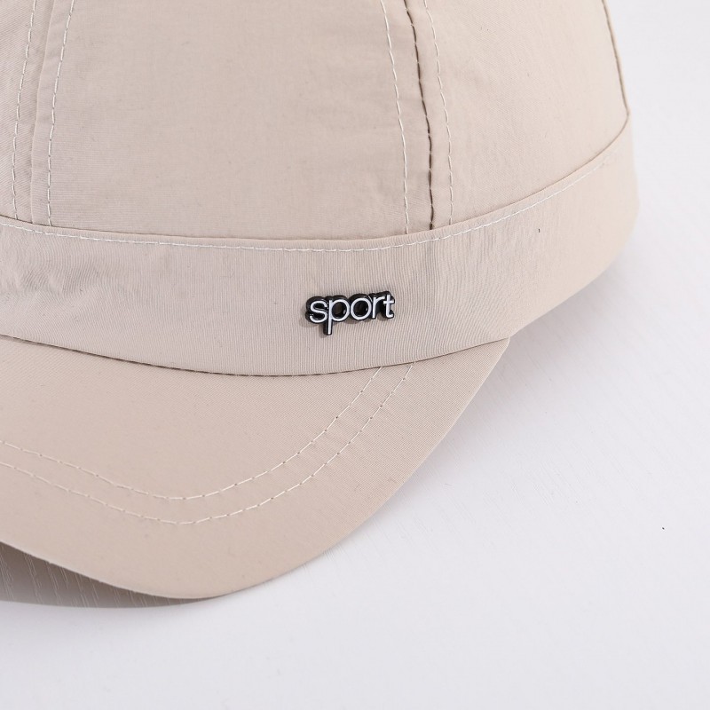Men's Solid-color Sport Quick-drying Thin Style Versatile Sporty Short-brimmed Baseball Cap Suitable For Daily Commuting, Casual Outings And Outdoor Activities.