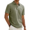 Men's Beach Linen Polo Shirt, Loose-Fit, Casual, Minimalist